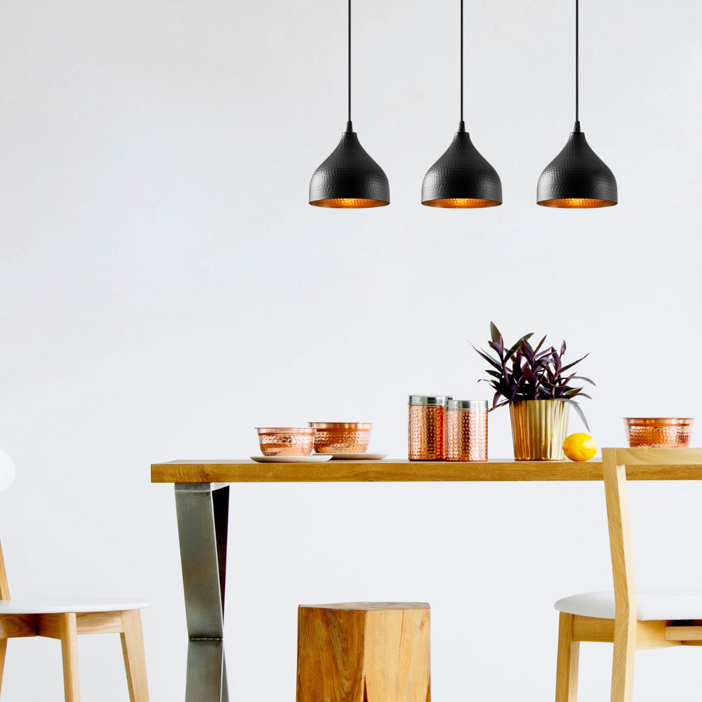 ¿Qué lámpara colgante elegir para una mesa de comedor rectangular?