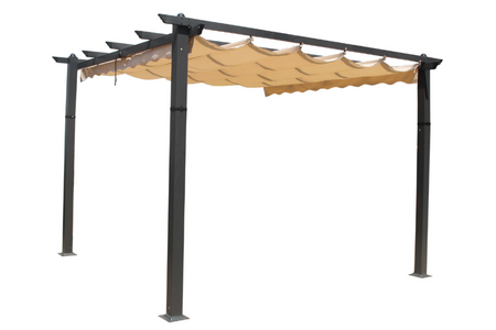 pérgola tipo mirador de 3 cuartos