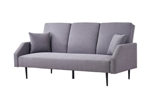 Sofá de diseño gris con cojines