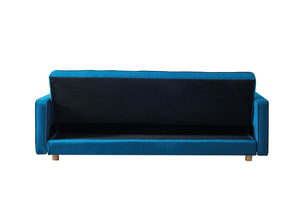 Sofá azul estilo escandinavo convertible de 3 plazas