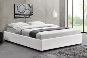 Estructura de cama con canapé integrado Blanco-140 x 190 cm