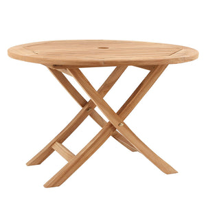 Mesa de jardín de teca redonda 120 cm