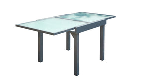 Conjunto de mesa extensible de jardín y 8 sillas en aluminio Molvina zoom 1