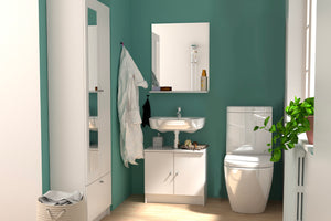 Mueble de baño Aspen con espejo y columna de almacenamiento 59 cm