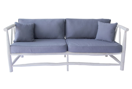 Tika - Sillón 3 personas en teca natural con cojín