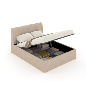 Almacenamiento en la nube 140 x 190 cm terciopelo beige Baltimore paquete abierto concept u