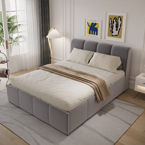 Almacenamiento en la nube 140 x 190 cm terciopelo gris Baltimore cerrado concept u