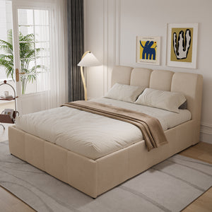 Almacenamiento en la nube 160 x 200 cm terciopelo beige Baltimore cerrado concept u