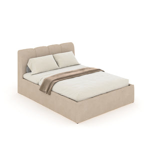 Almacenamiento en la nube 160 x 200 cm terciopelo beige Baltimore paquete cerrado concept u