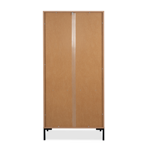 Cómoda de madera con estantes y cajones diseño fondo blanco Concept-U
