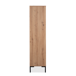 Cómoda de madera con estantes y cajones diseño fondo blanco perfil Concept-U