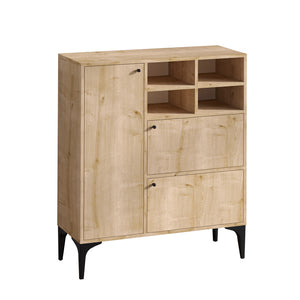 Aparador alto de roble con puertas de zafiro EWA Packshot concept u