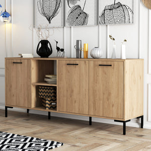 Aparador de madera de roble Aura 3 cuartos concept u