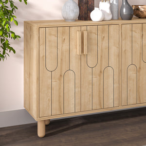 Aparador gráfico de 4 puertas Vinci Wood con zoom concept u