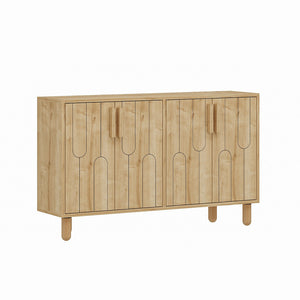 Aparador gráfico de 4 puertas Vinci madera Packshot 3 cuartos concept u