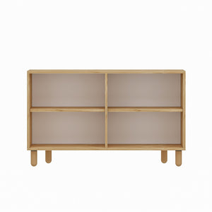 Aparador gráfico de 4 puertas Vinci madera Packshot abierto concept u
