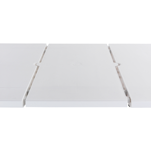 Conjunto de muebles de jardín Atlantica de resina blanca con fondo blanco y extensión concept u