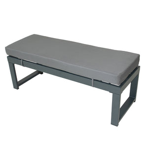 Conjunto de muebles de jardín de 6 plazas gris Marbella fondo blanco blanco concept u
