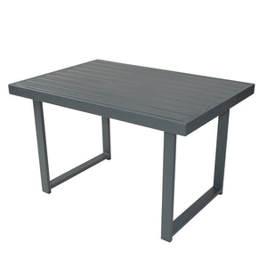 Conjunto de muebles de jardín de 6 plazas gris Marbella fondo blanco mesa concept u