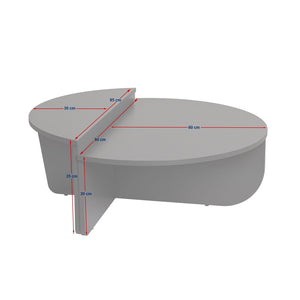 Dimensiones de la mesa de centro redonda de madera con podio concept u