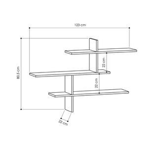 dimensiones del estante de pared