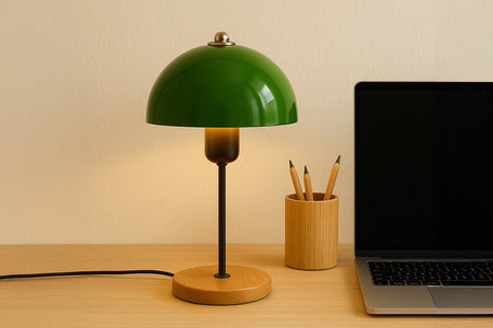 Lámpara de mesa con forma de hongo verde ambiente Agnes concept u