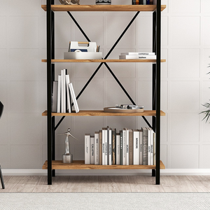 Librería estanterías madera y negro fani ambiente zoom concept u