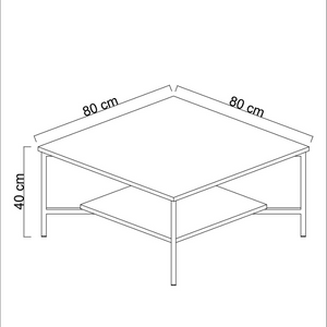 Dimensiones de la mesa de centro Tromso.