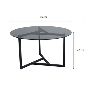 mesa de centro de cristal mia concept u dimensiones