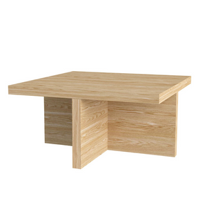 Mesa de centro de madera escandinava Munich Concept U Fondo blanco 1