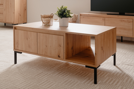 Mesa de centro industrial con armarios Navi