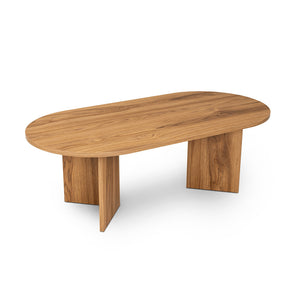 Mesa de centro ovalada de madera raav packshot concept u
