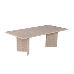 Mesa de centro rectangular de travertino Topi Packshot concept u