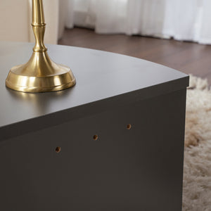 Mesa de centro redonda de dos piezas antracita con zoom variable interior concept u