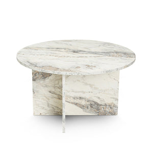 Mesa de centro redonda de mármol Vinu Packshot concept u
