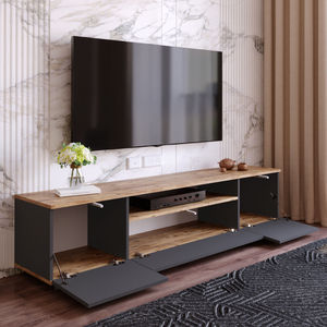 Mueble TV Tyro de diseño madera y gris 180 cm