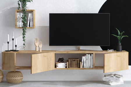 Mueble TV suspendido rectangular Bergen
