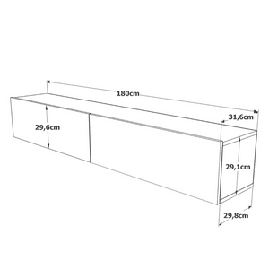 Dimensiones mueble tv hyl madera y blanco madera y gris