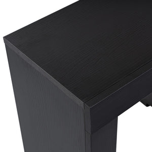 Mueble de TV con 2 armarios base de madera negra zoom, material concept u