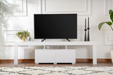 Mueble de TV con 2 armarios blanco ambiente Baso concept u
