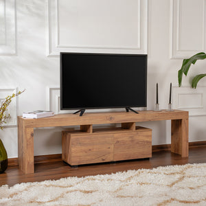 Mueble de TV con 2 armarios, pino y juxe 3 cuartos concept u