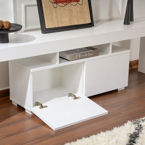 Mueble de TV con dos armarios blanco base y zoom concept u
