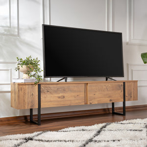 Mueble de TV industrial de pino negro Moov 3 cuartos concept u