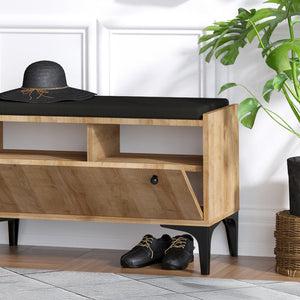 Muebles Entrada Zapatos Guardarropa Roble Luana Zoom Banco cooncept u
