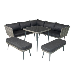 Muebles de jardín Baracoa gris con fondo blanco concept u