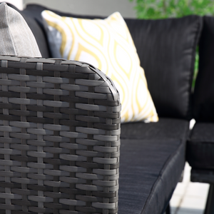 Muebles de jardín gris Baracoa con reposabrazos redondeados concept u