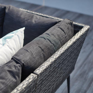 Muebles de jardín gris, cojines Baracoa concept u