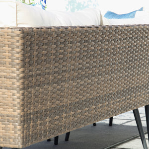 Muebles de jardín marrón y beige con respaldo Baracoa concept u