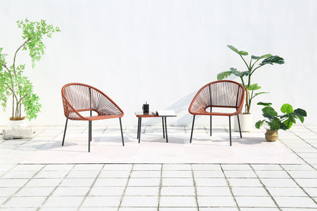 Muebles de jardín, sillón de 2 plazas, terracota, ambiente Acapulco concept u