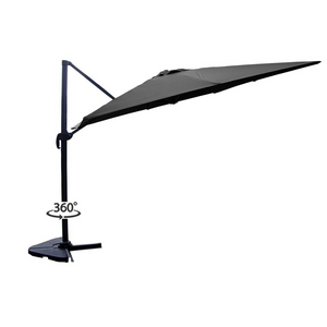Parasol giratorio de losa gris palatino con fondo blanco concept u